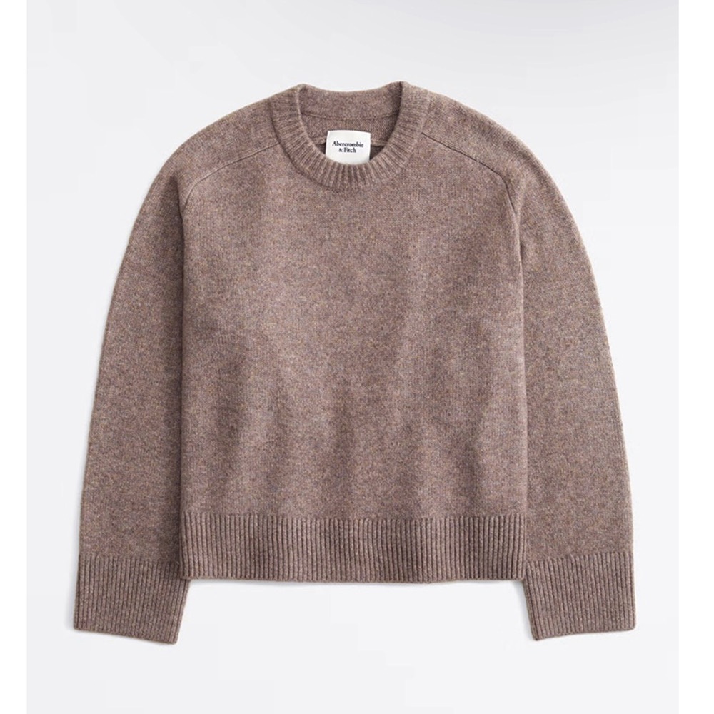 Abercrombie & Fitch Taupe Madeline Crew Sweater - Picture 14 of 14